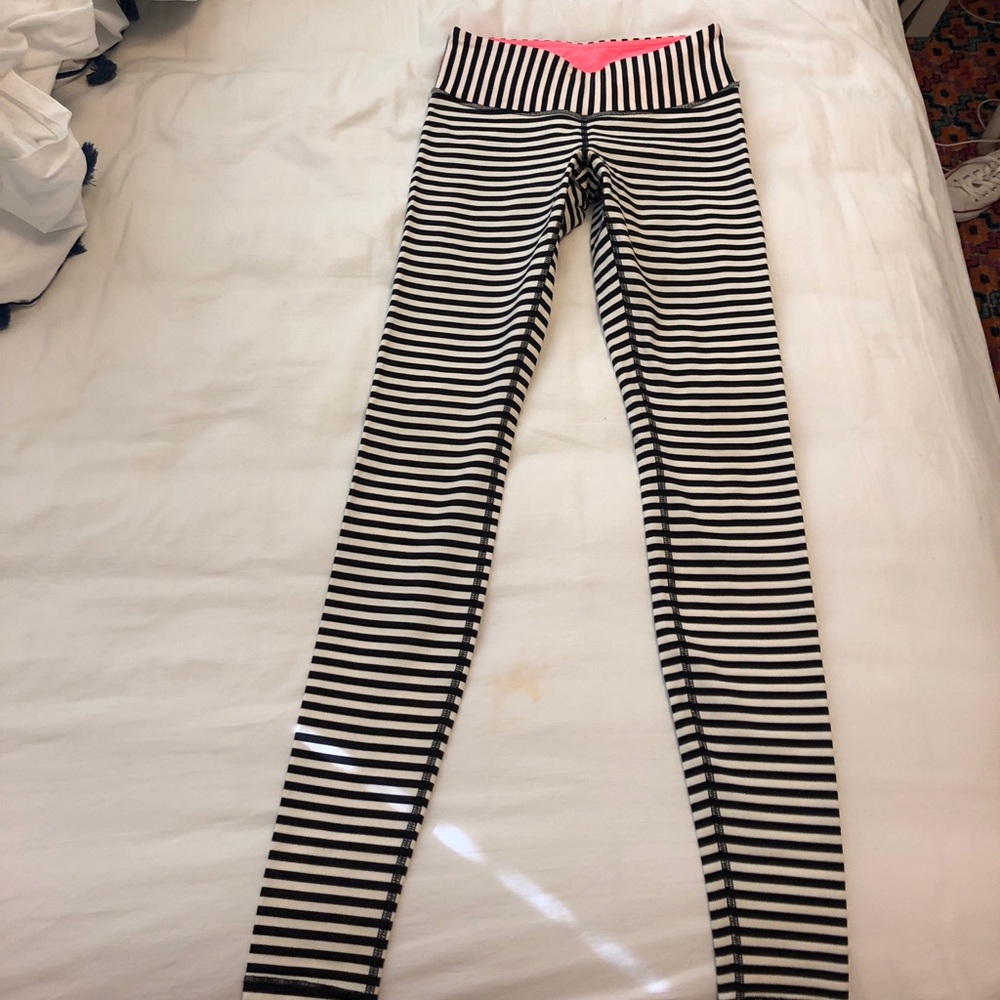 Lululemon stripped leggings grapefruit MAKE OFFER